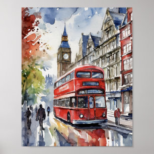 London Watercolor Art Print
