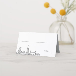 London Wedding   Place Table Name Cards 