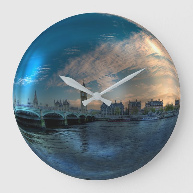 London Westminster Cityscape Photo Ball Large Clock (Front)