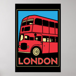 London Westminster England art deco retro poster