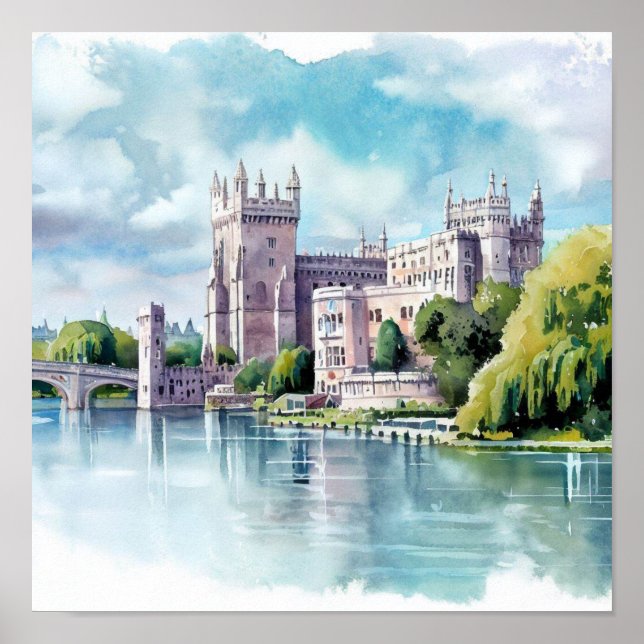 London-Windsor Castle, (A), Watercolor Poster (Front)