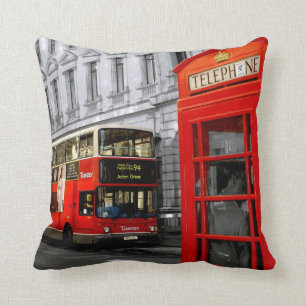 london with a touch of colour cushion