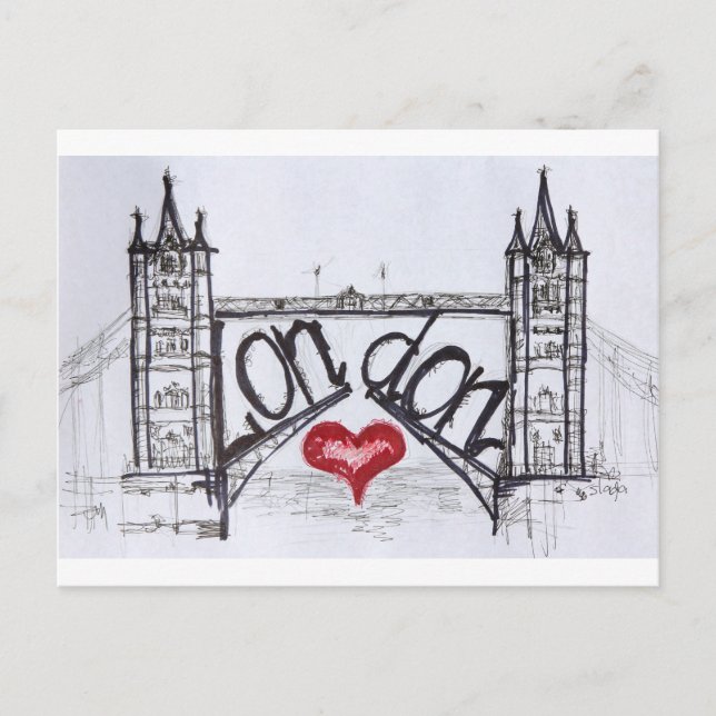 London with love postcard (Front)