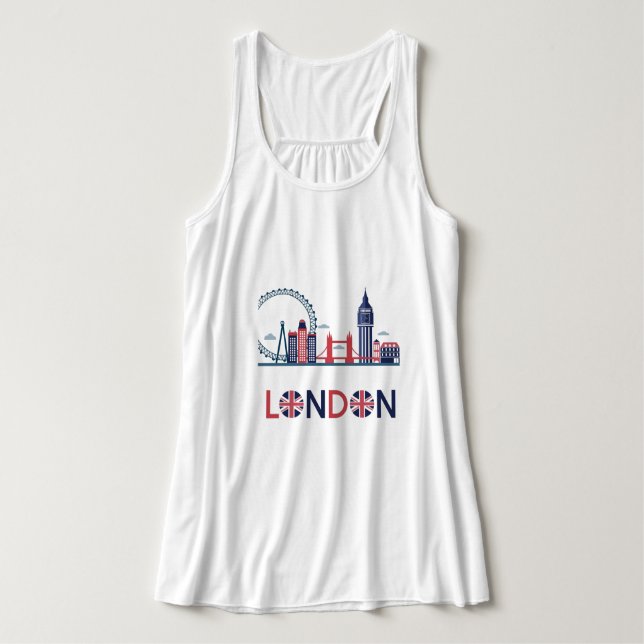 London Womens   Singlet (Design Front)