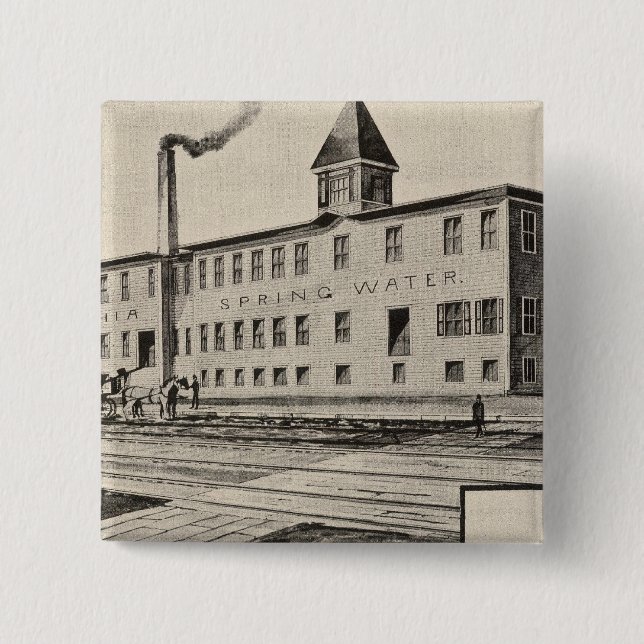 Londonderry Lithia Spring Water Co 15 Cm Square Badge (Front)