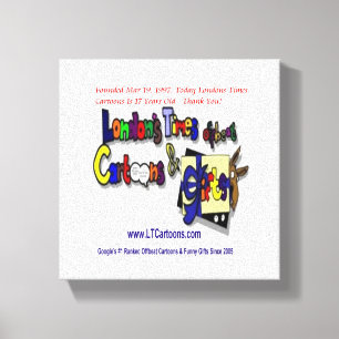 Londons Times Cartoon Logo Canvas Print