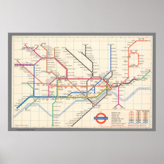 London's Underground Map Poster