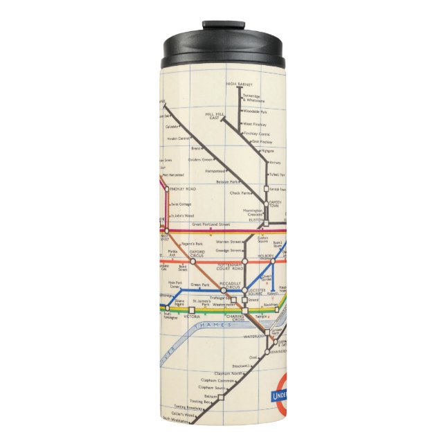 London's Underground Map Thermal Tumbler (Front)