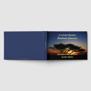 Lone Acacia Tree at Sunrise, Celebration of Life Guest Book
