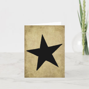 Lone Black Star- Prim Lil Note Cards