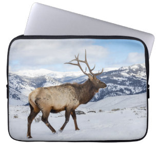 Lone Bull Elk   Yellowstone National Park Laptop Sleeve