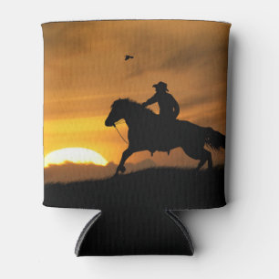 Lone Cowboy Beer Soda Cooler Western