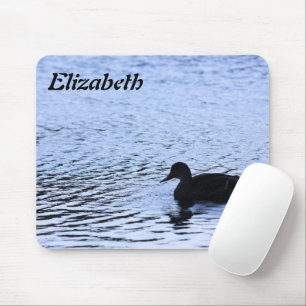 Lone Duck Wildlife Lake Water Ripples Photography Mouse Pad