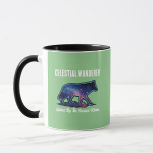 Lone Galaxy Wolf Silhouette Mug
