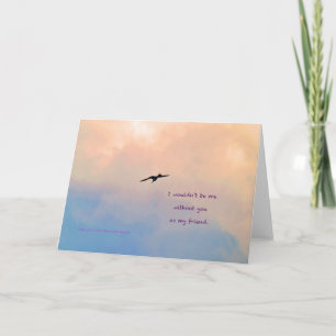 Lone Gull #2 with poem: Everyone’s Friend Card