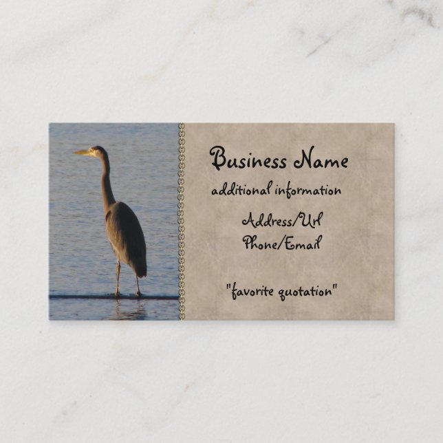 Lone Heron Business Card (Front)