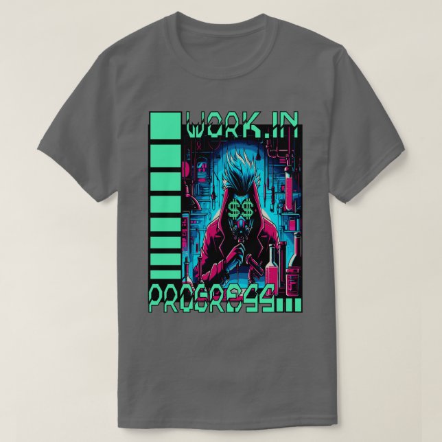 Lone Innovator A CyberPunk Design That Illustrates T-Shirt (Design Front)