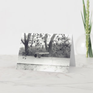 'Lone Janesville Wagon' Blank Greeting Card