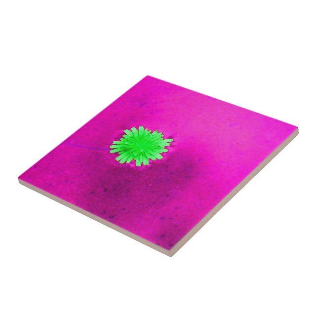 Lone Light Green Flower Tile (Side)