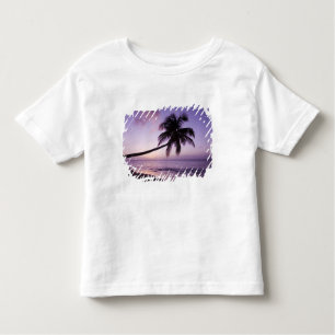 Lone palm tree at sunset, Coconut Grove beach 2 Toddler T-Shirt