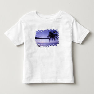 Lone palm tree at sunset, Coconut Grove beach 3 Toddler T-Shirt
