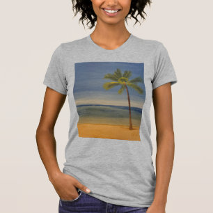 Lone Palm Tree on the Beach, by Gary Poling T-Shirt