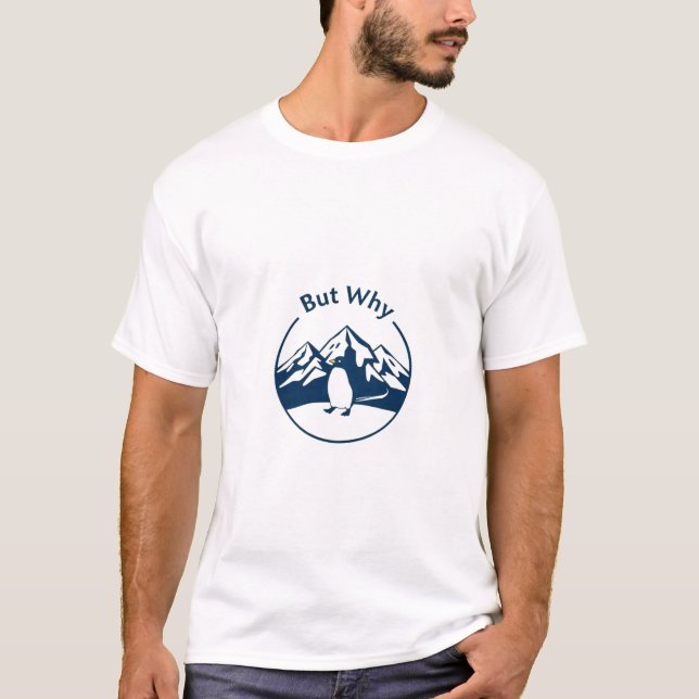 Lone penguin mountain meme t shirt (Front)