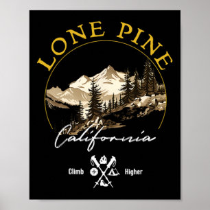 Lone Pine Retro Vintage Apparel - Lone Pine Souven Poster