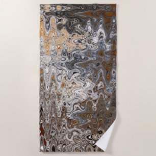 Lone Pine River Abstract 8, 2018    SVP Images Beach Towel