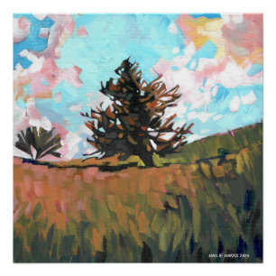 Lone Pine Tree Poster