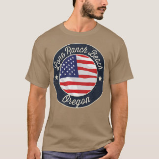 Lone Ranch Beach - Patriotic Oregon Souvenir T-Shi T-Shirt