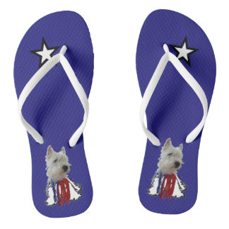 Lone Star - American Flag Westie Jandals