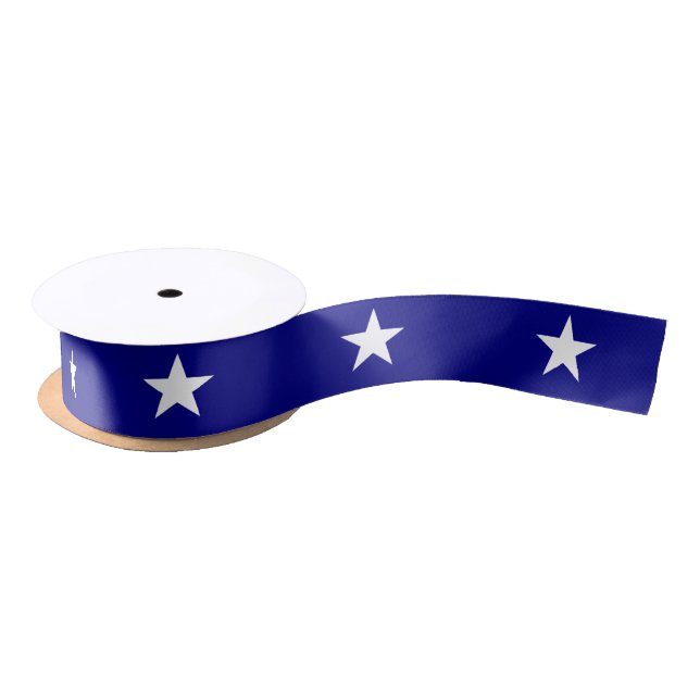 Lone Star Bonnie Blue Patriotic Ribbon Satin Ribbon (Spool)