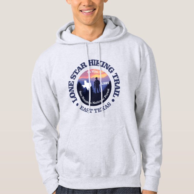Lone Star Hiking Trail (rd2) Hoodie (Front)