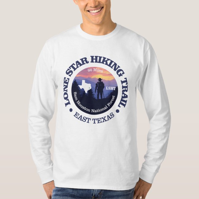 Lone Star Hiking Trail (rd2) T-Shirt (Front)
