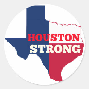 Lone Star "Houston Strong" Classic Round Sticker