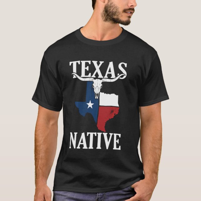 Lone Star State Texas Native Texan T-Shirt (Front)