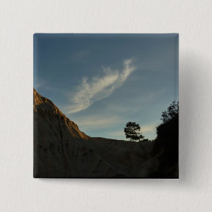 Lone Torrey Pine California Sunset Landscape 15 Cm Square Badge