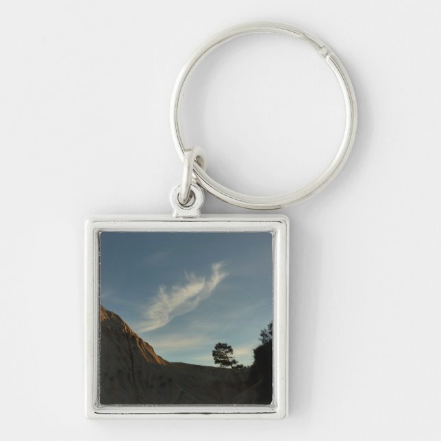 Lone Torrey Pine California Sunset Landscape Key Ring (Front)