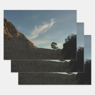 Lone Torrey Pine California Sunset Landscape Wrapping Paper Sheet