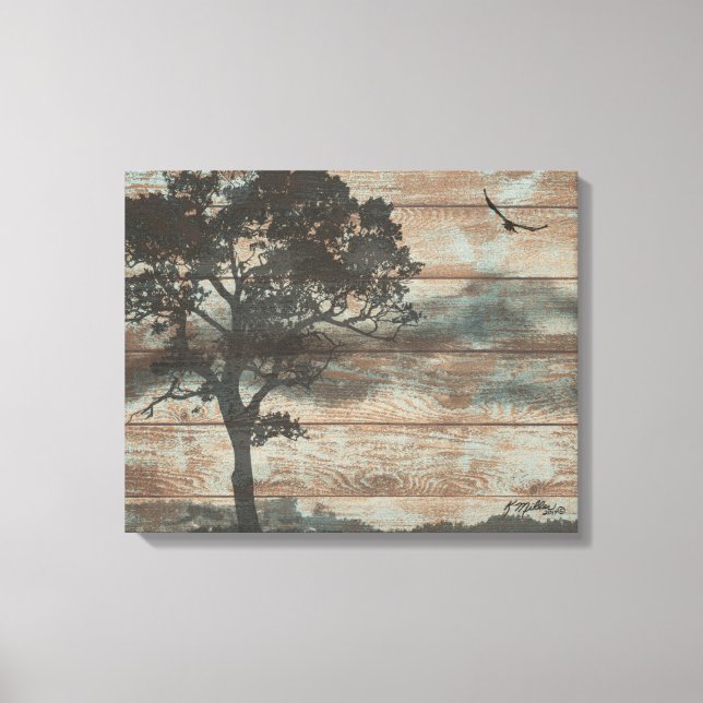 Lone Tree and Bird Canvas Print (Front)
