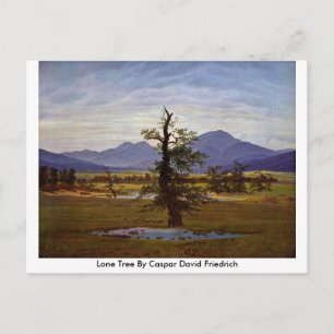 Lone Tree By Caspar David Friedrich Postcard