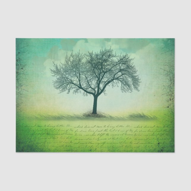 Lone Tree Decoupage Tissue Paper (Front)