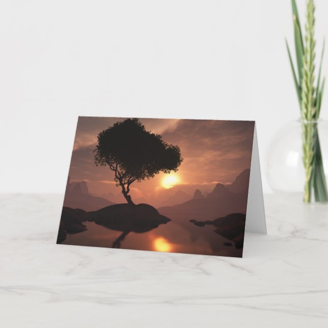 Lone Tree Greeting Card (Front)