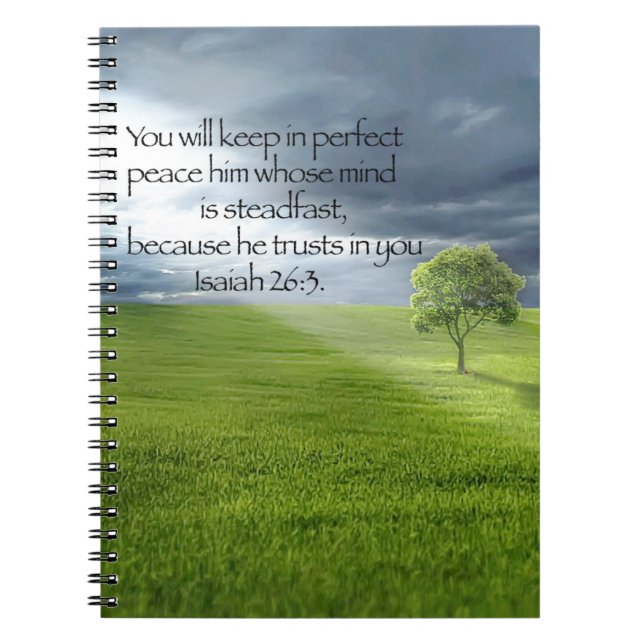 Lone Tree Rays of Sunshine Bible Verse Notebook (Front)