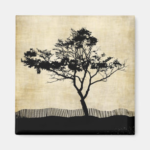 Lone Tree Silhouette Magnet