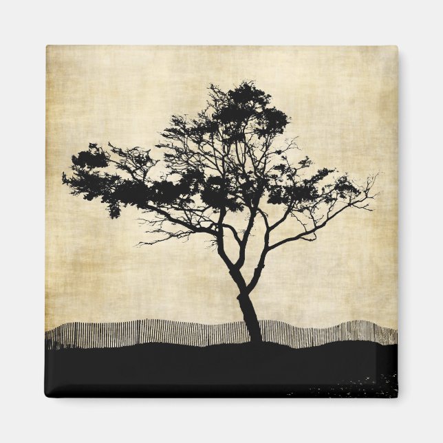 Lone Tree Silhouette Magnet (Front)