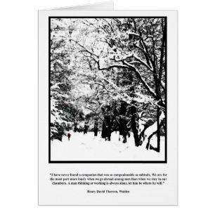 Lone Walk in Snow