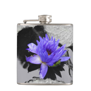 Lone Water Lily Hip Flask