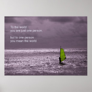Lone Windsurfer - Friendship Poster
